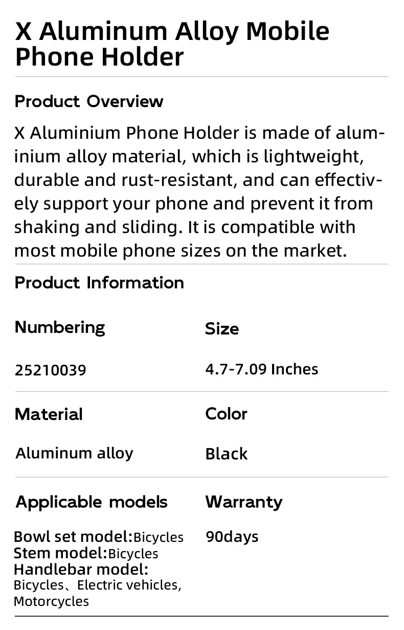 ROCKBROS Bicycle Bike Handlebar Phone Holder Mount Aluminum Alloy Adjustable