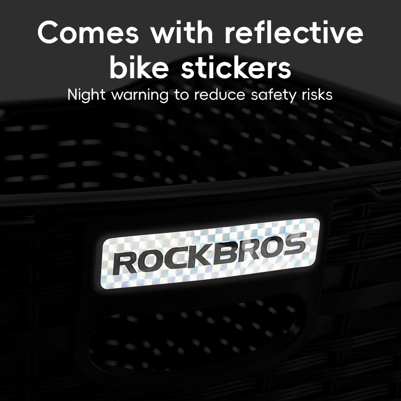 ROCKBROS Rear Shelf Basket Practical Durable Big Capacity Anti-Extrusion Portable Strong Resilience Pet Vegetable Rear Basket Frame Telescopic Cover Commuter Bike MTB