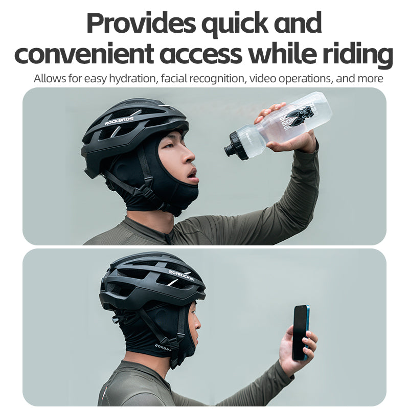 ROCKBROS Motorcycle Balaclava Bicycle Cycling Face Mask Ice Silk Breathable UV Protection Unisex