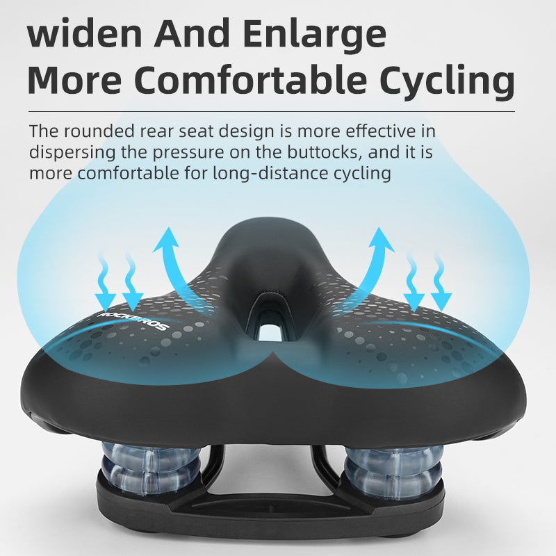 ROCKBROS Cycling Bicycle Bike Saddle Seat Sponge Shockproof Hollow Breathable Soft Cushion