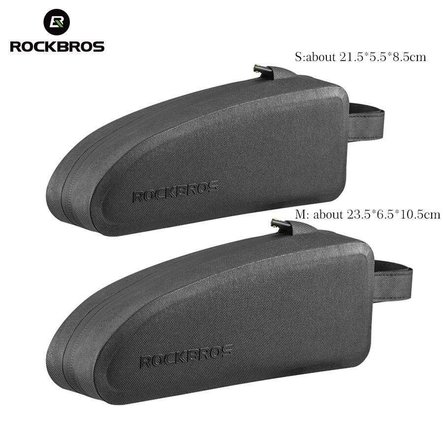 Rockbros-Bike Top Tube Bag Front Frame Bag Waterproof Nylon Black Bicycle Cycling Bag