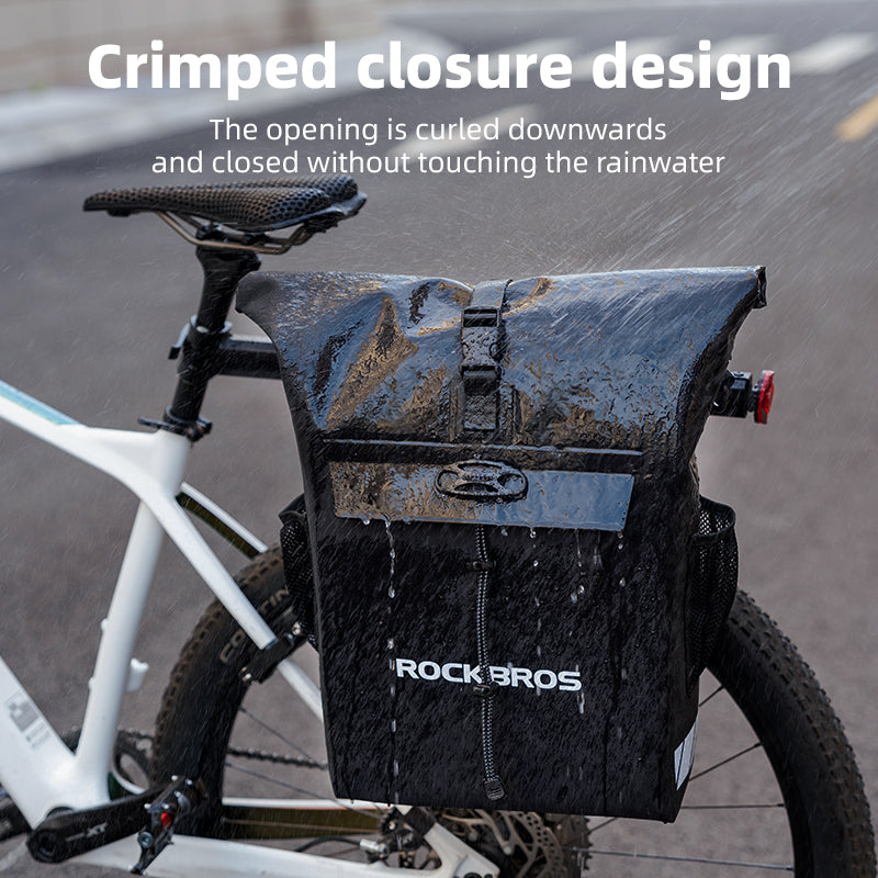 ROCKBROS Waterproof Bicycle Bike Rear Rack Bag Cycling Travel Trunk Bag 18L