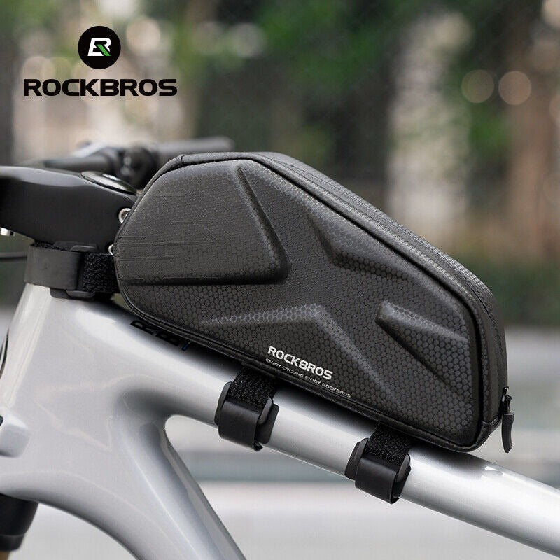 ROCKBROS Bicycle Bike Top Tube Frame Bag 1.4L Cycling Waterproof Hard Shell