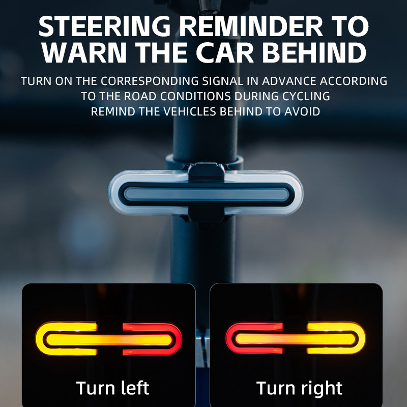 ROCKBROS REX01 Bike Bicycle Tail Light with Turn Signals Remote Control