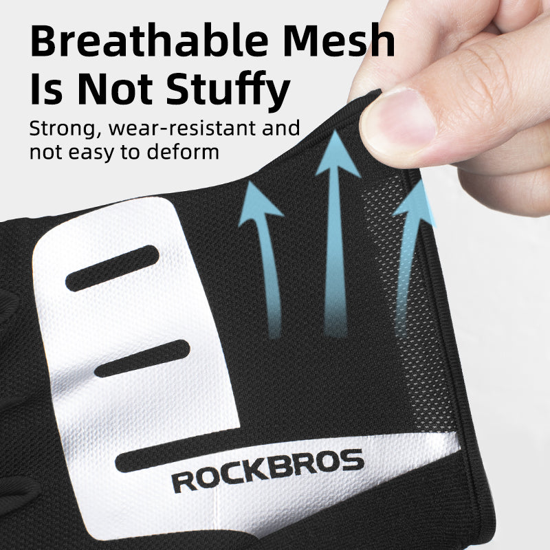 ROCKBROS Bike Cycling Gloves Shockproof Breathable Touch Screen Reflective Full Finger Gloves