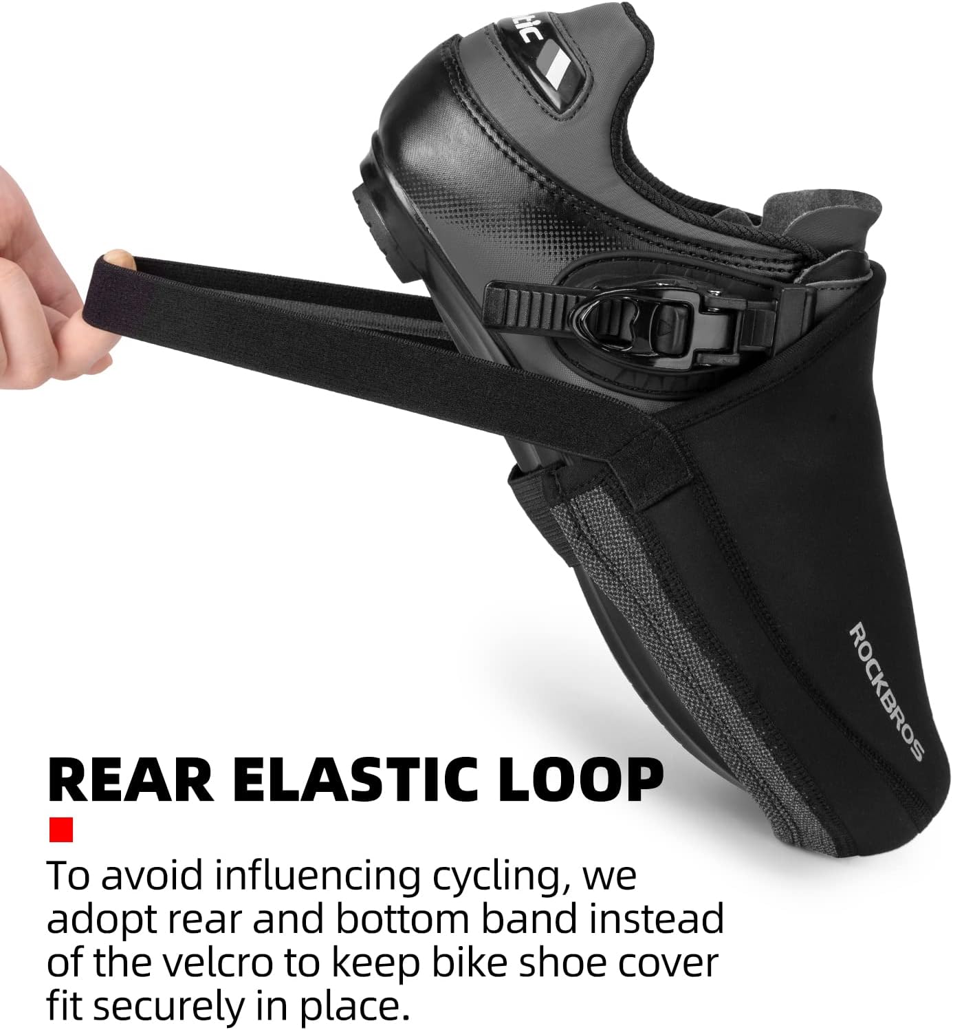 ROCKBROS Cycling Thermal Shoe Covers Windproof Waterproof Wear-Resistant Half Palm Shoe Cover