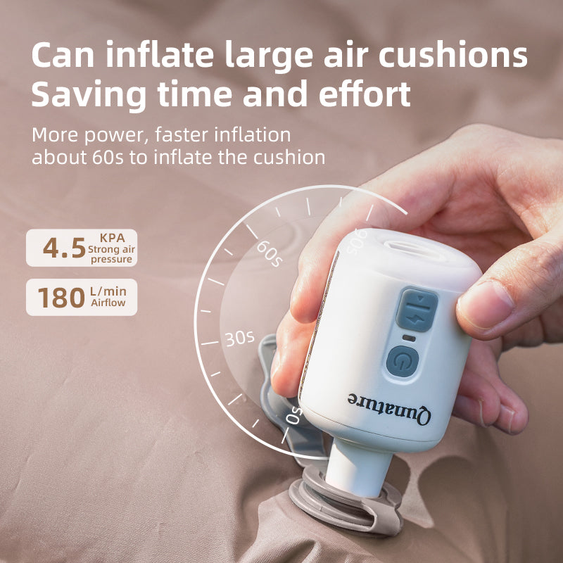 Qunature Mini Portable Outdoor Inflator Pump Portable Air Pump With Light Type-C