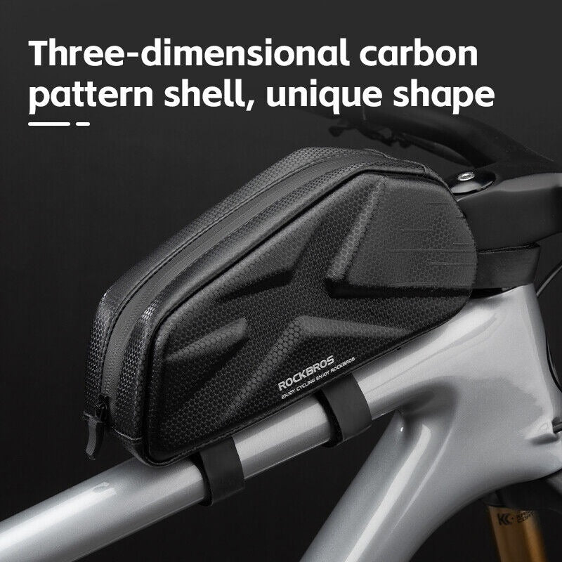 ROCKBROS Bicycle Bike Top Tube Frame Bag 1.4L Cycling Waterproof Hard Shell