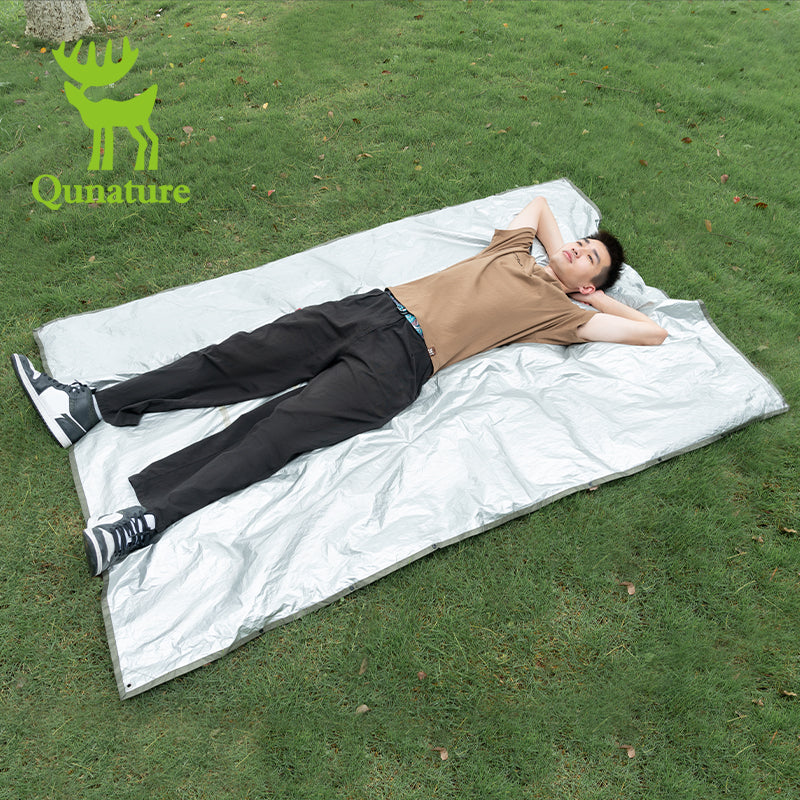 Qunature Camping Hiking 3in1 Raincoat Mat Canopy Raincoat Foldable Waterproof