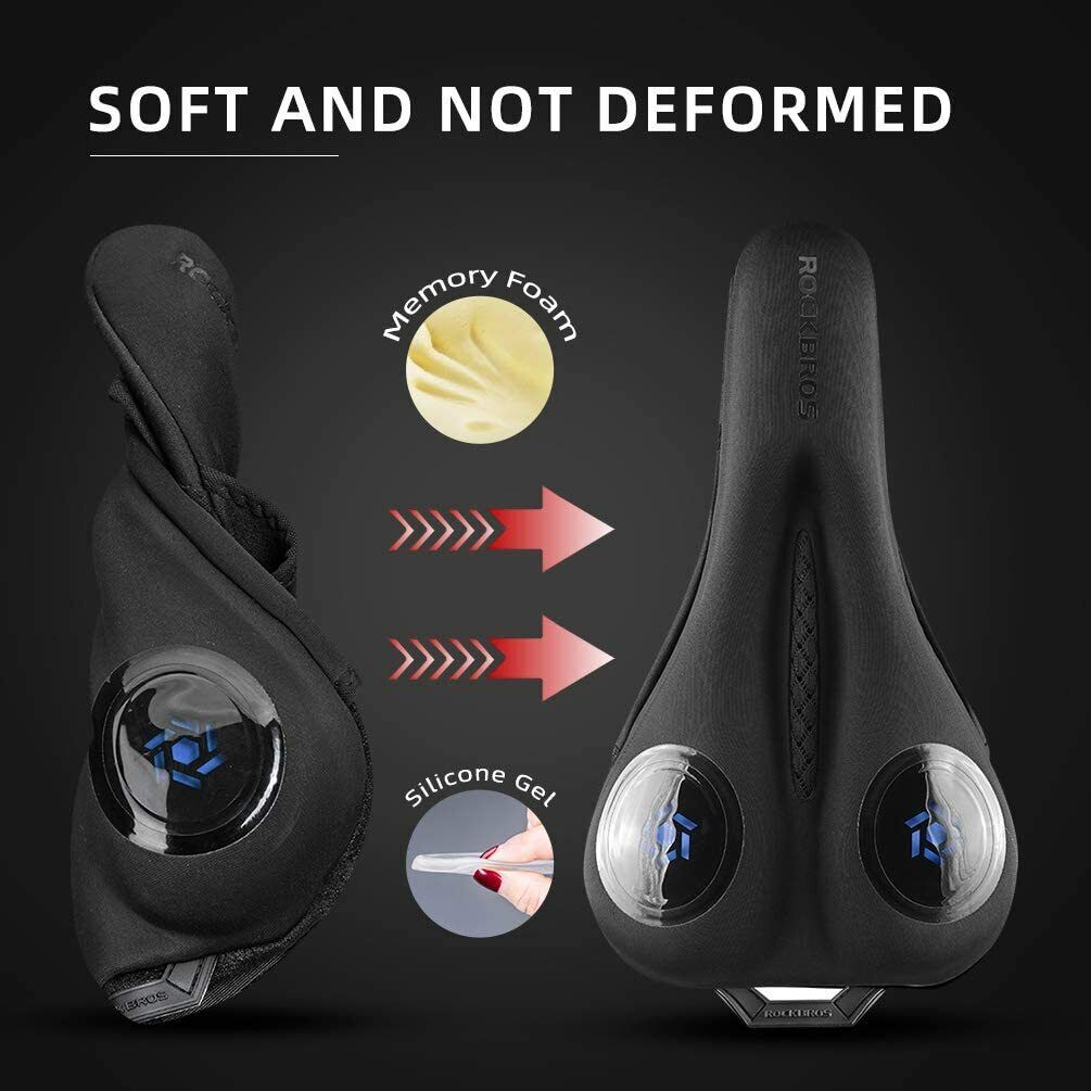 ROCKBROS Bicycle Bike Cycling Soft Saddle Seat Cover Silicone Gel Shockproof