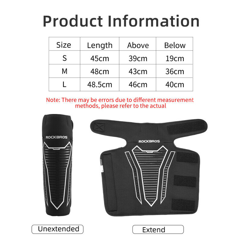 ROCKBROS Warm Knee Pads Winter Leg Covers Fleece Thermal Windproof Reflective