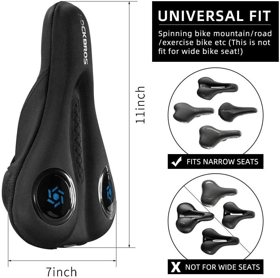ROCKBROS Bicycle Bike Cycling Soft Saddle Seat Cover Silicone Gel Shockproof