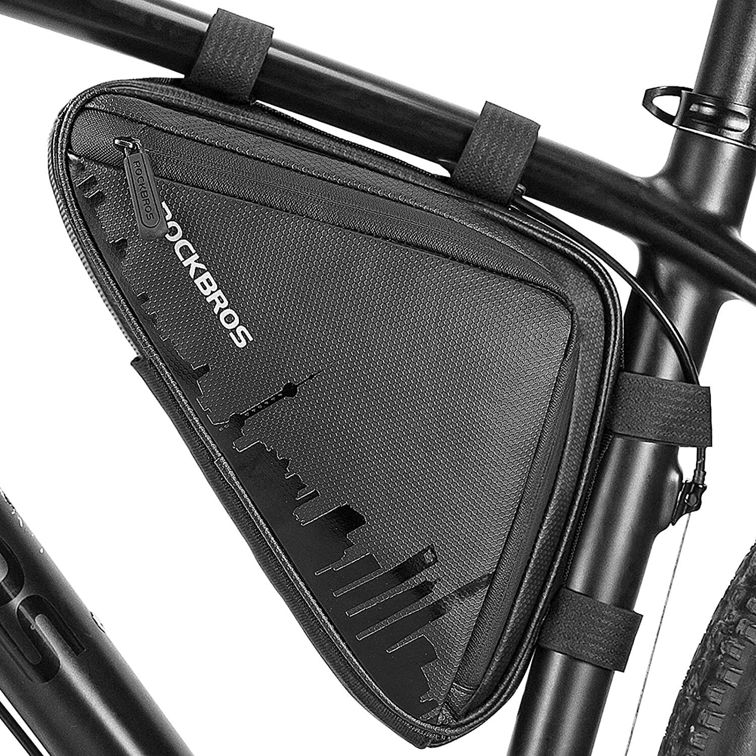 RockBros Triangle Frame Bag: 1.5L Storage with Side Pockets