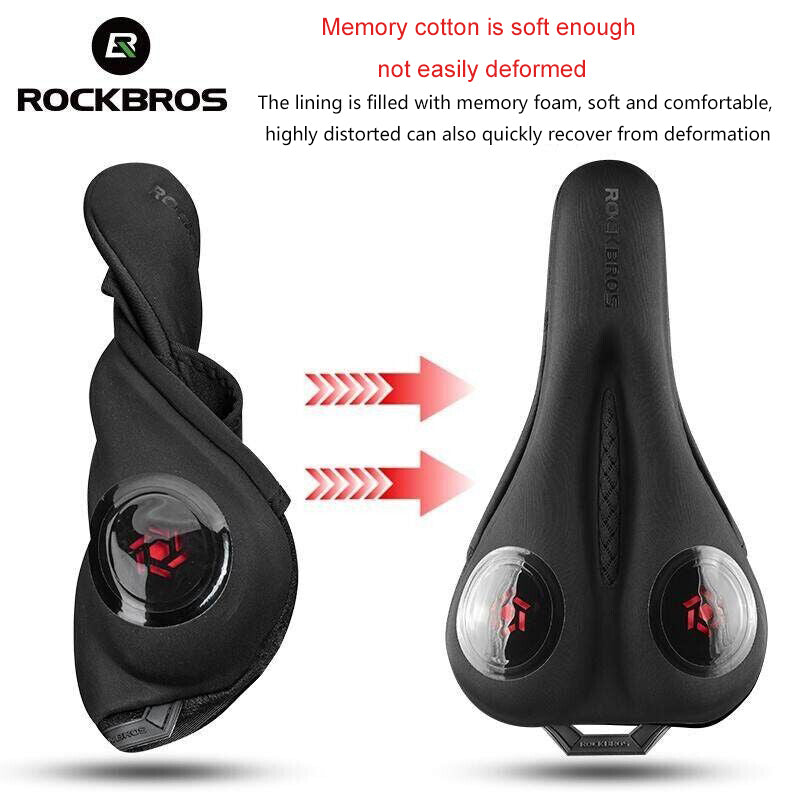 ROCKBROS Bicycle Bike Cycling Soft Saddle Seat Cover Silicone Gel Shockproof