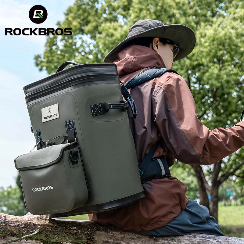ROCKBROS Outdoor Backpack Cooler Bag Hiking Camping Picnic Insulated Storage Bag