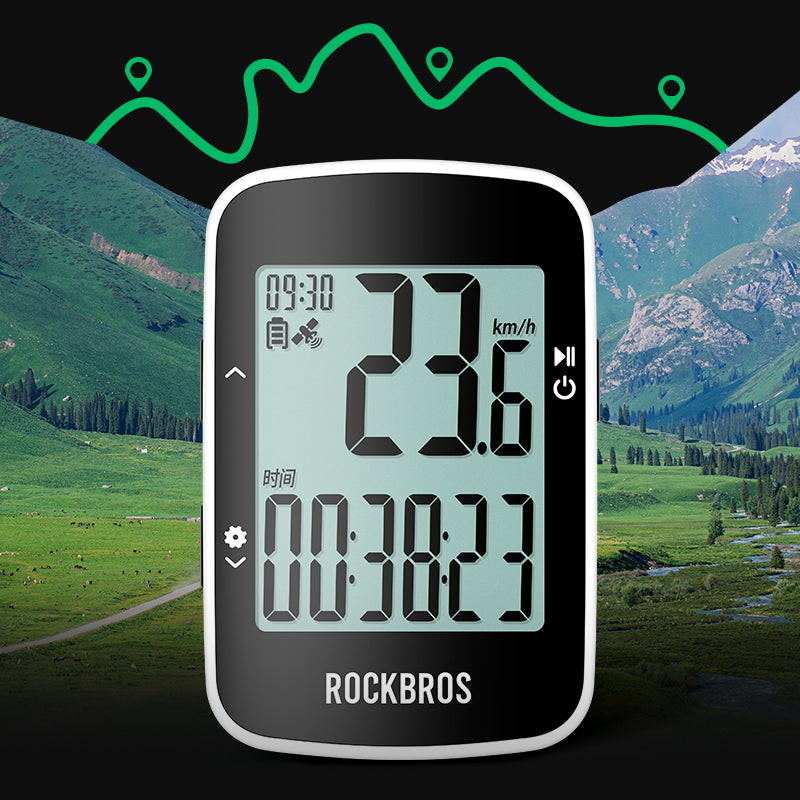 ROCKBROS Bike Cycling GPS Computer Bluetooth Wireless Speedometer IPX7 Waterproof