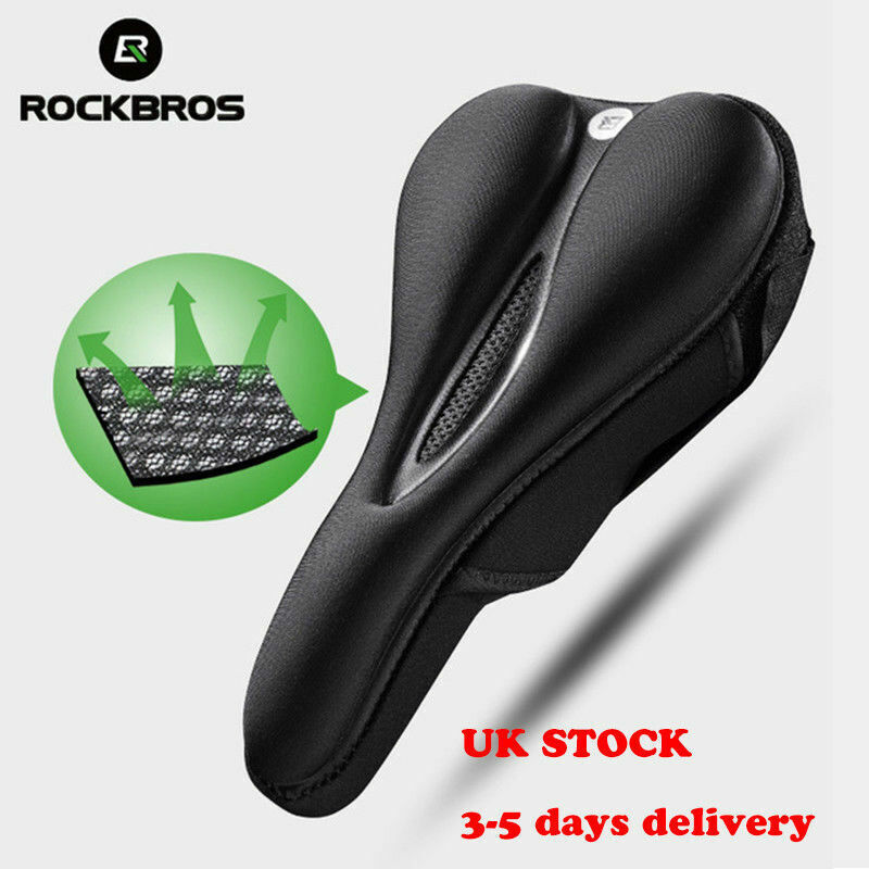 ROCKBROS Bicycle Cushion Cover Bike Seat Cover Breathable Road Mountain Bike Saddle Seat Cushion Silicon Cover