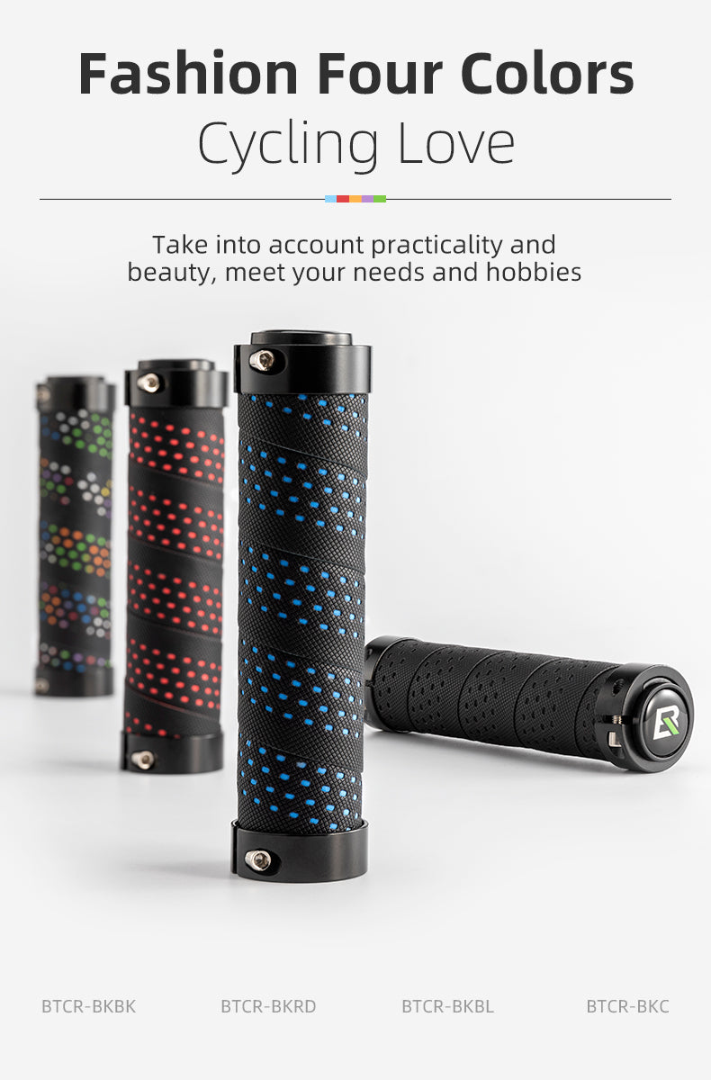 ROCKBROS Bicycle Handlebar Cover Mountain Bike Handlebar Locking Anti-skid Handlebar Grips PU Handle Grip Accessories