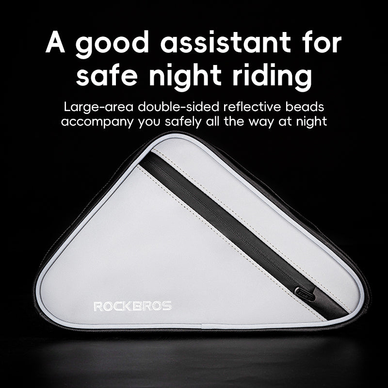 ROCKBROS Reflective Bike Frame Cycling Triangle Bag 0.9L
