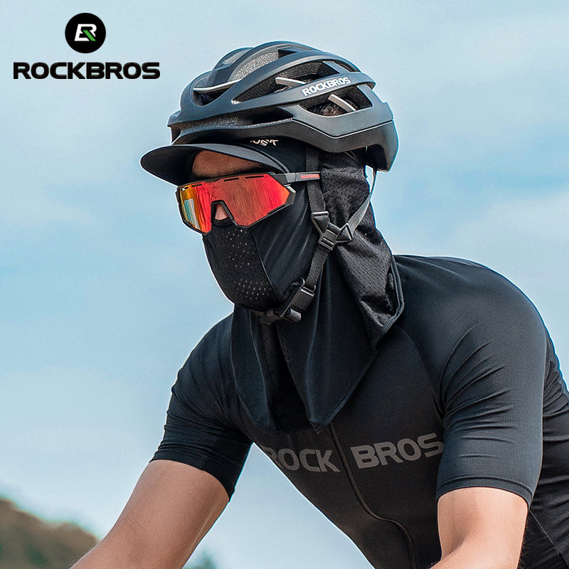 ROCKBROS Cycling Ice Silk Balaclava Face Mask Motorcycle Bicycle Sunshade Headwear Breathable