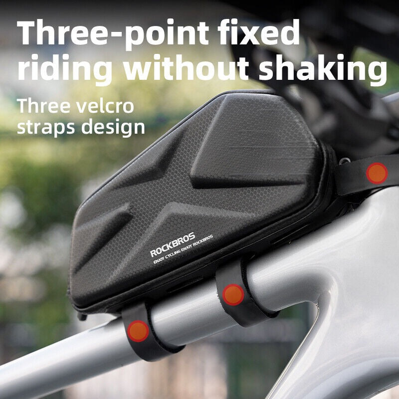 ROCKBROS Bicycle Bike Top Tube Frame Bag 1.4L Cycling Waterproof Hard Shell