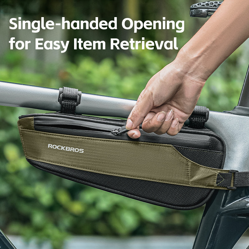 ROCKBROS Bicycle Top Tube Bag Cycling MTB Bike Frame Bag Waterproof Reflective