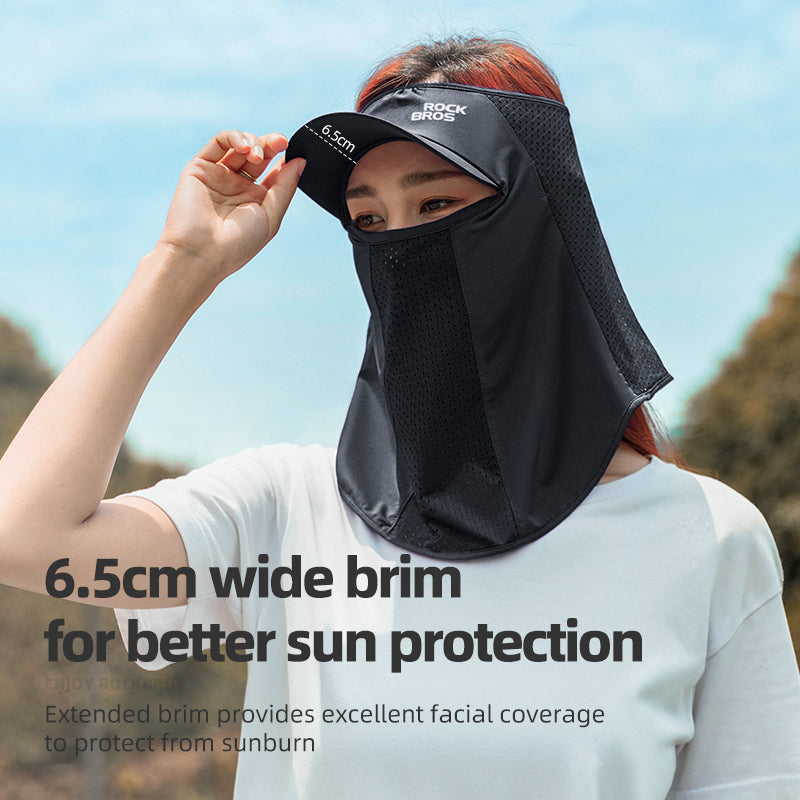 ROCKBROS Cycling Ice Silk Balaclava Face Mask Motorcycle Bicycle Sunshade Headwear Breathable