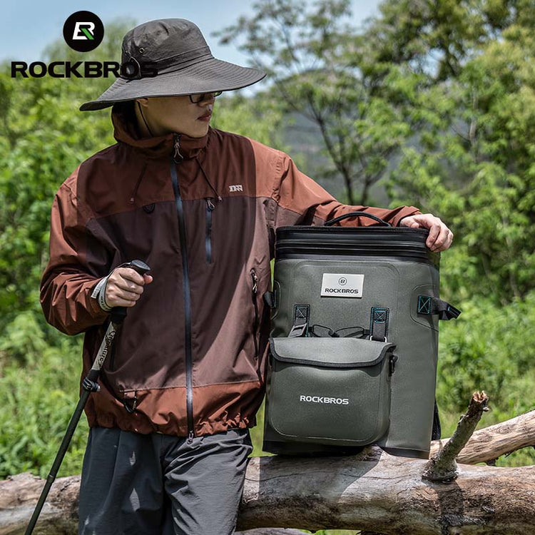 ROCKBROS Outdoor Backpack Cooler Bag Hiking Camping Picnic Insulated Storage Bag