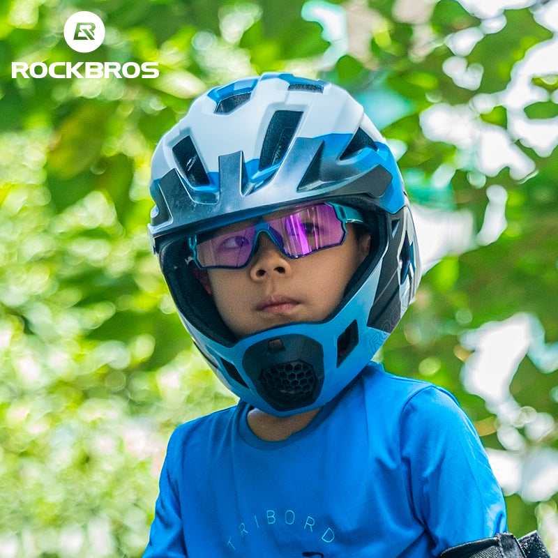 ROCKBROS Kids Cycling Sunglasses Polarized Photochromic Bike Sports Sunglasses