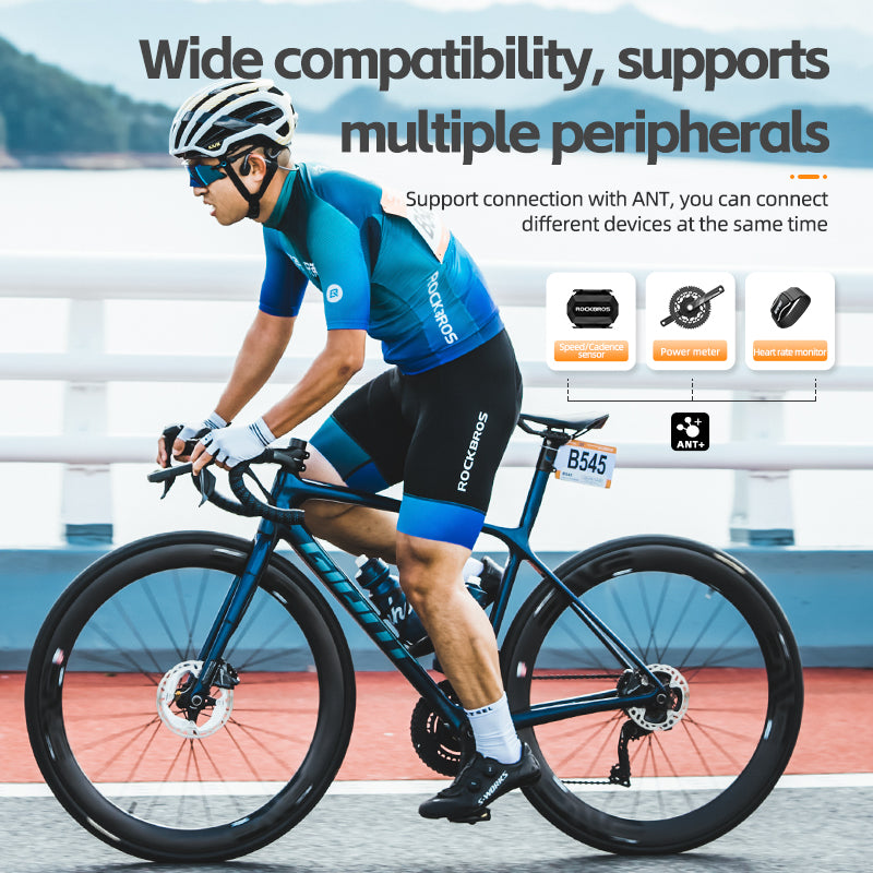ROCKBROS Bike Computer ANT+ Bluetooth Waterproof GPS/BDS/Galileo Position System