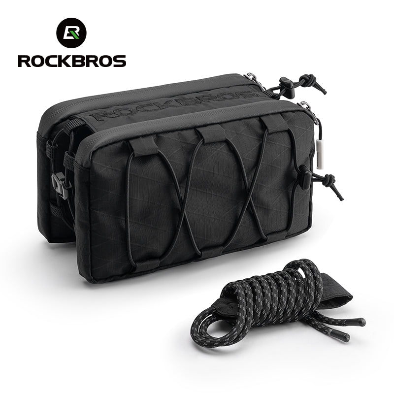 ROCKBROS Bike Bicycle Cycling Frame Bag 1L Adjustable Narrow Side Drawstring