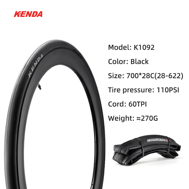 KENDA Road Bike Folding Outer Tyre Anti-Stab 700X28C/25C 60TPI Bicycle Tire