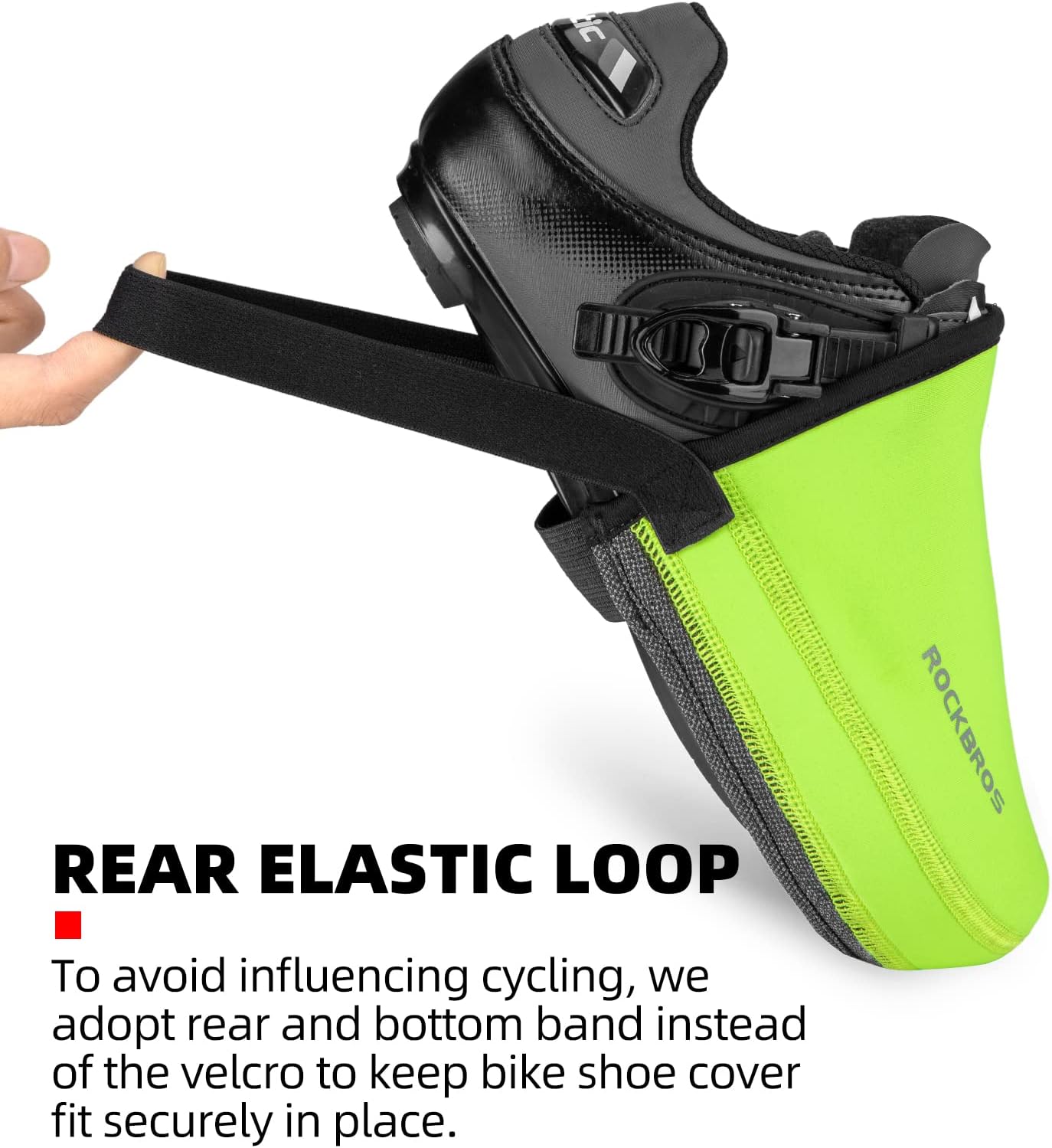 ROCKBROS Cycling Thermal Shoe Covers Windproof Waterproof Wear-Resistant Half Palm Shoe Cover