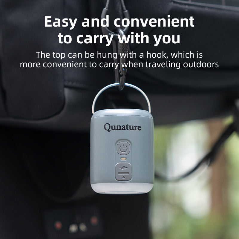 Qunature Mini Portable Outdoor Inflator Pump Portable Air Pump With Light Type-C