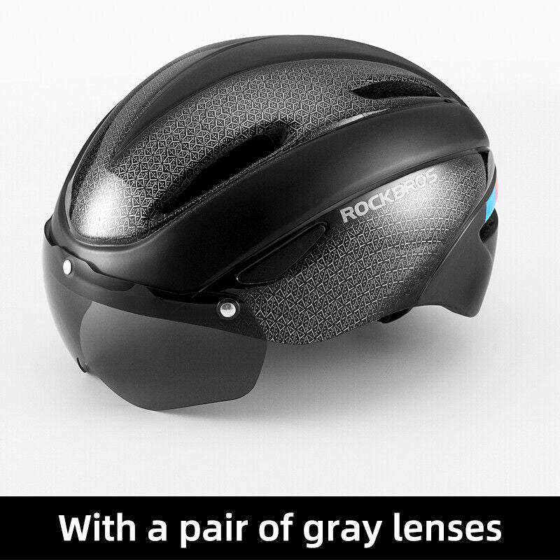 RockBros Cycling Helmet With Goggles LED Light Mountain Road Bike Bicycle Helmet