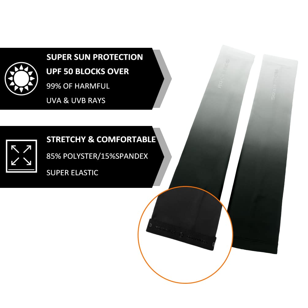 ROCKBROS UPF50+ cooling arm sleeves for cycling and running
#color_Black1