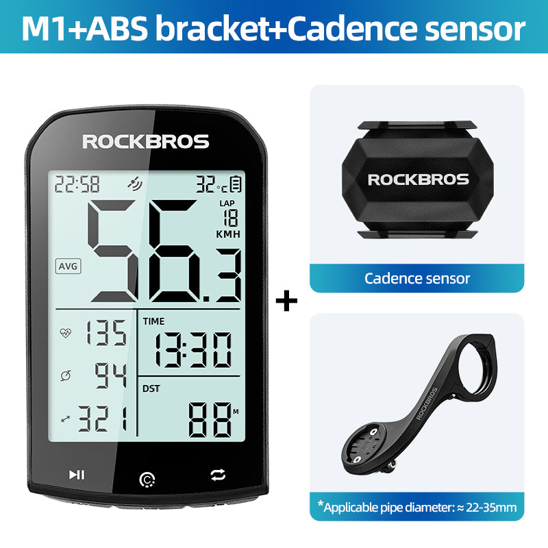 ROCKBROS Bike Computer ANT+ Bluetooth Waterproof GPS/BDS/Galileo Position System