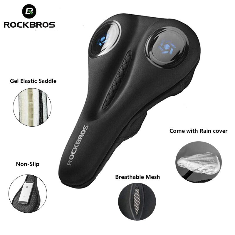 ROCKBROS Bicycle Bike Cycling Soft Saddle Seat Cover Silicone Gel Shockproof