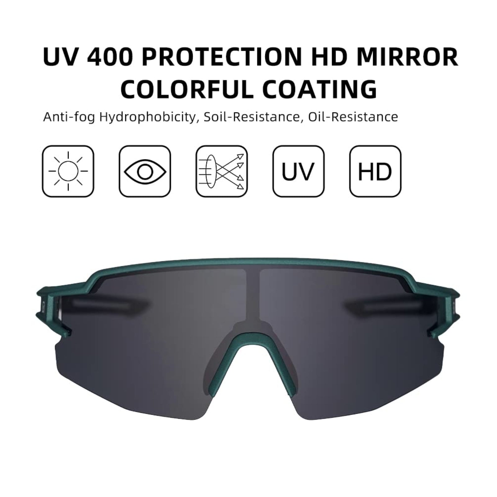 Polarised Sports Sunglasses Ultralight 22g #color_green-grey