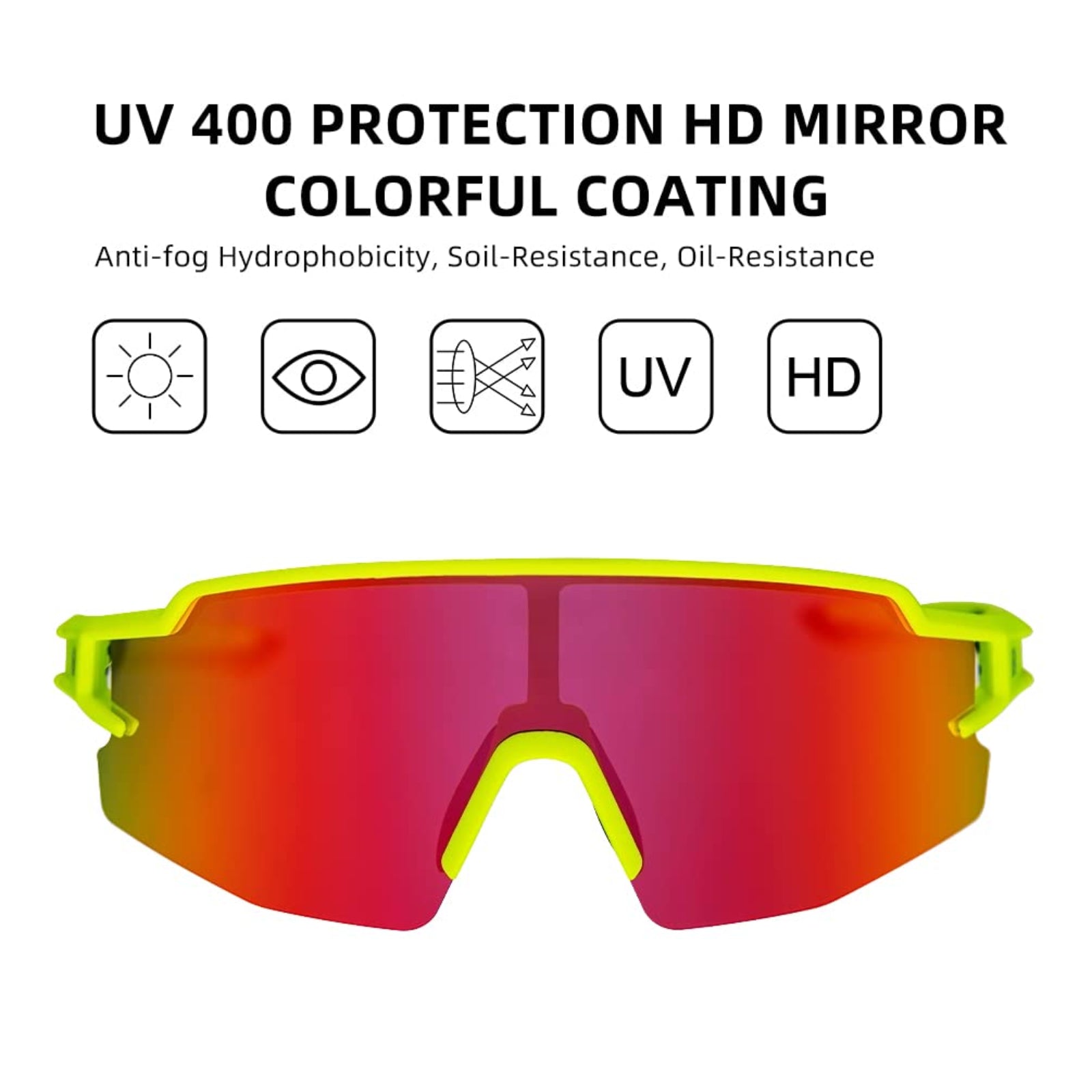 Polarised Sports Sunglasses Ultralight 22g #color_red-yellow