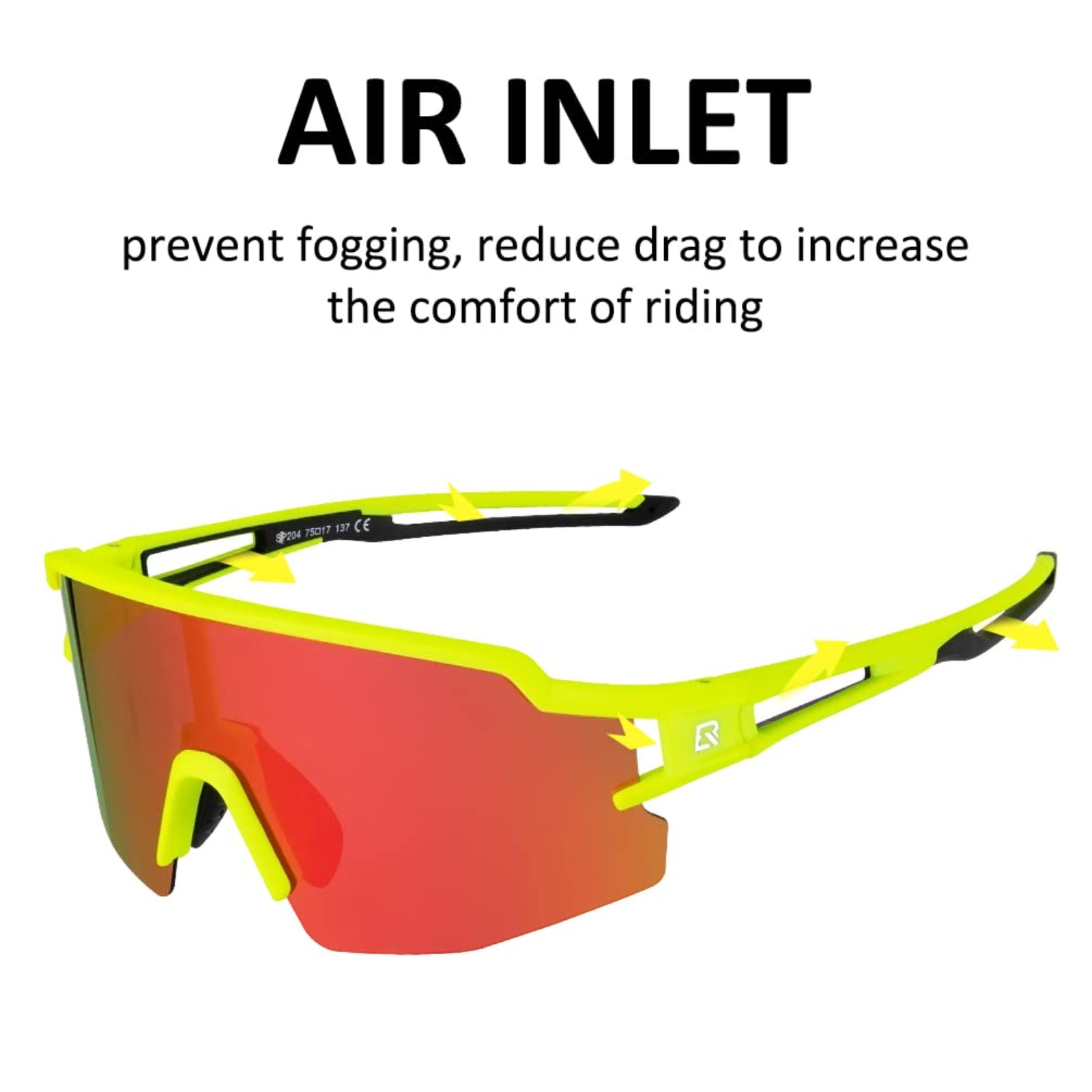 Polarised Sports Sunglasses Ultralight 22g #color_red-yellow