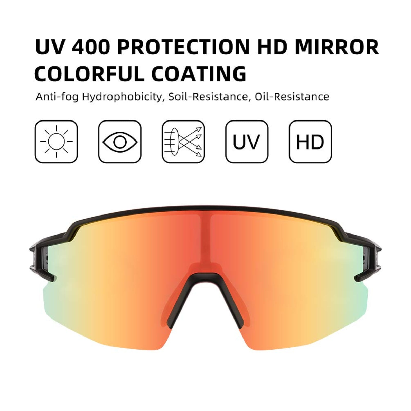 Polarised Sports Sunglasses Ultralight 22g #color_black-yellow