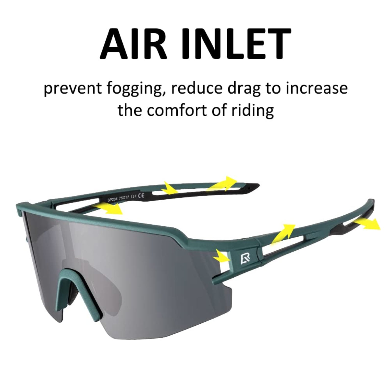 Polarised Sports Sunglasses Ultralight 22g #color_green-grey