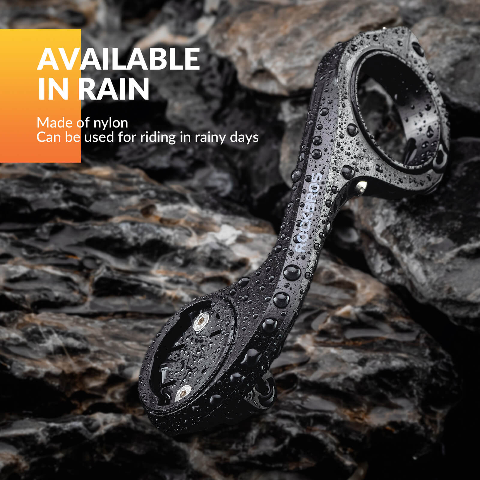 ROCKBROS Bike Computer Mount featuring versatile installation options, durable nylon design, and lightweight construction for easy handling and secure attachment.