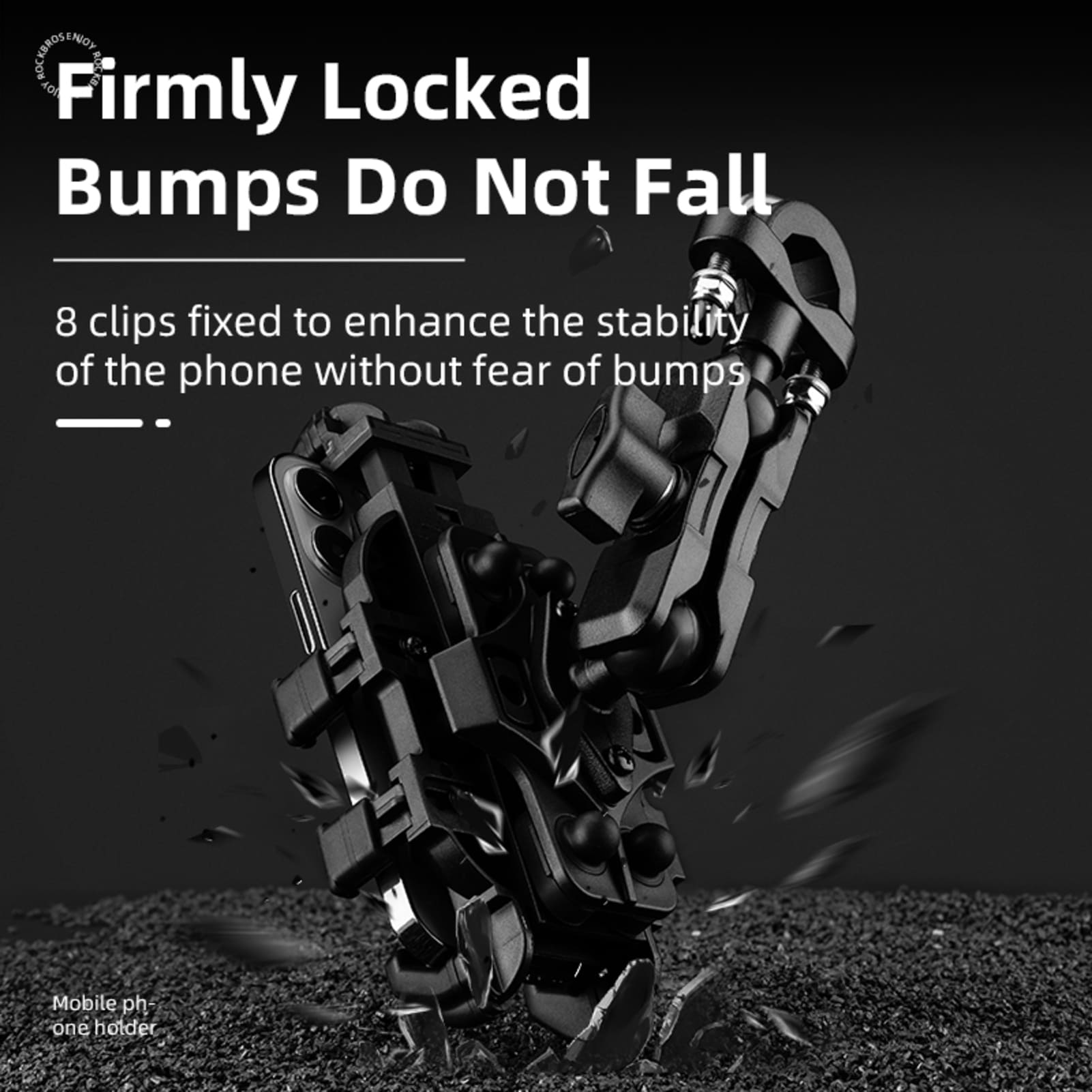 ROCKBROS 360° Adjustable Bike Phone Mount – Secure & Versatile Cycling Companion