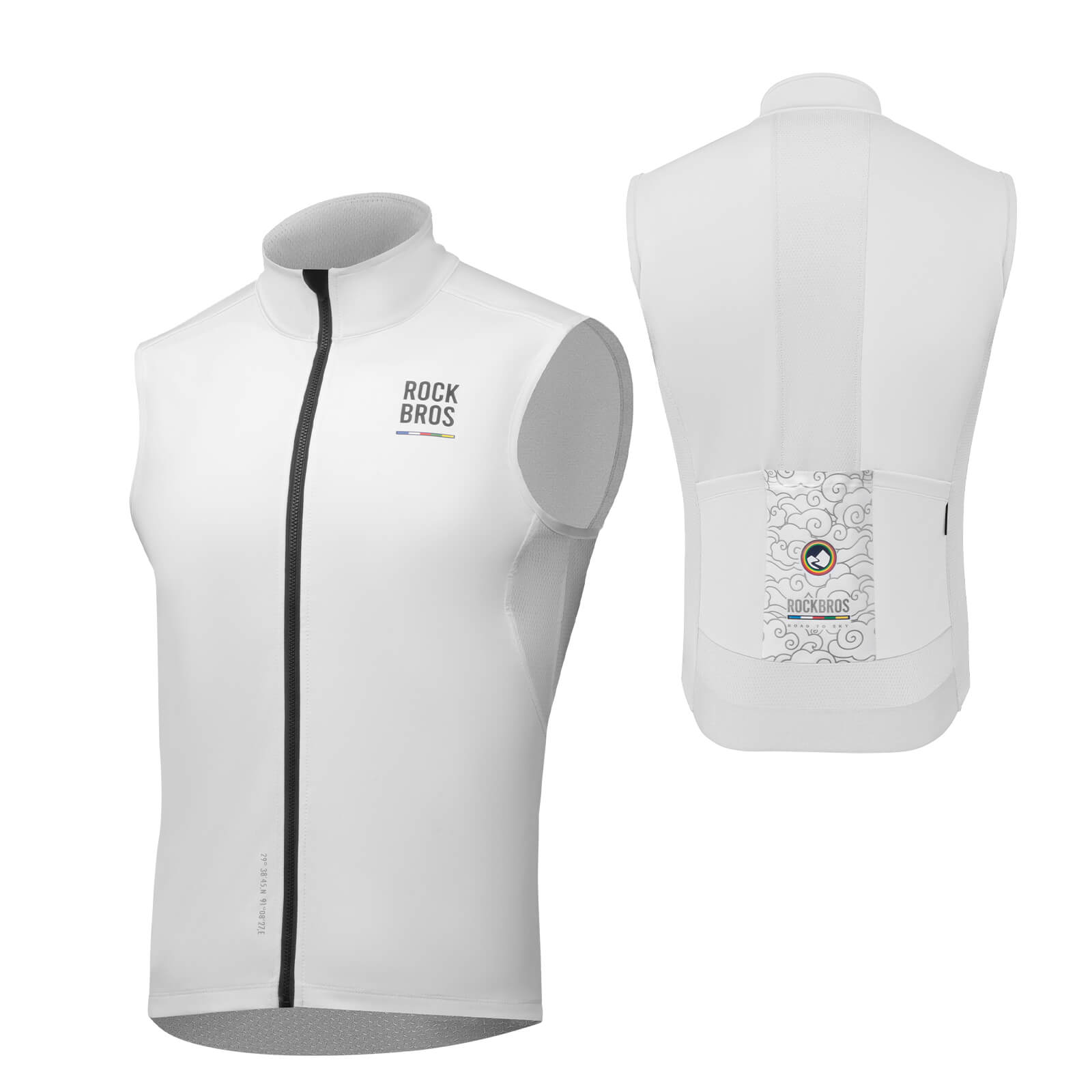 ROCKBROS Men’s Cycling Vest, a windproof and lightweight gilet with UV protection, designed for spring and autumn cycling.