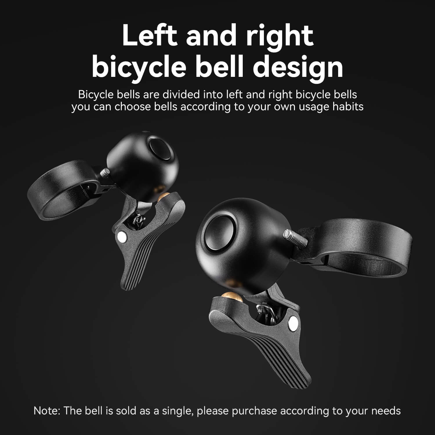 ROCKBROS Road Bike Bell designed for 27-30mm drop bars, featuring a crisp sound, durable construction, and easy installation for enhanced safety during rides.