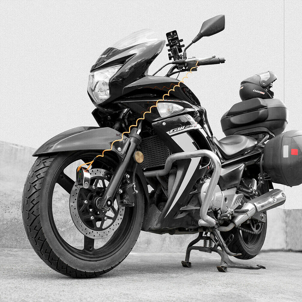 ROCKBROS 110dB Disc Brake Lock with Alarm and Reminder Cable | Anti-Theft Motorcycle Lock for Enhanced Security