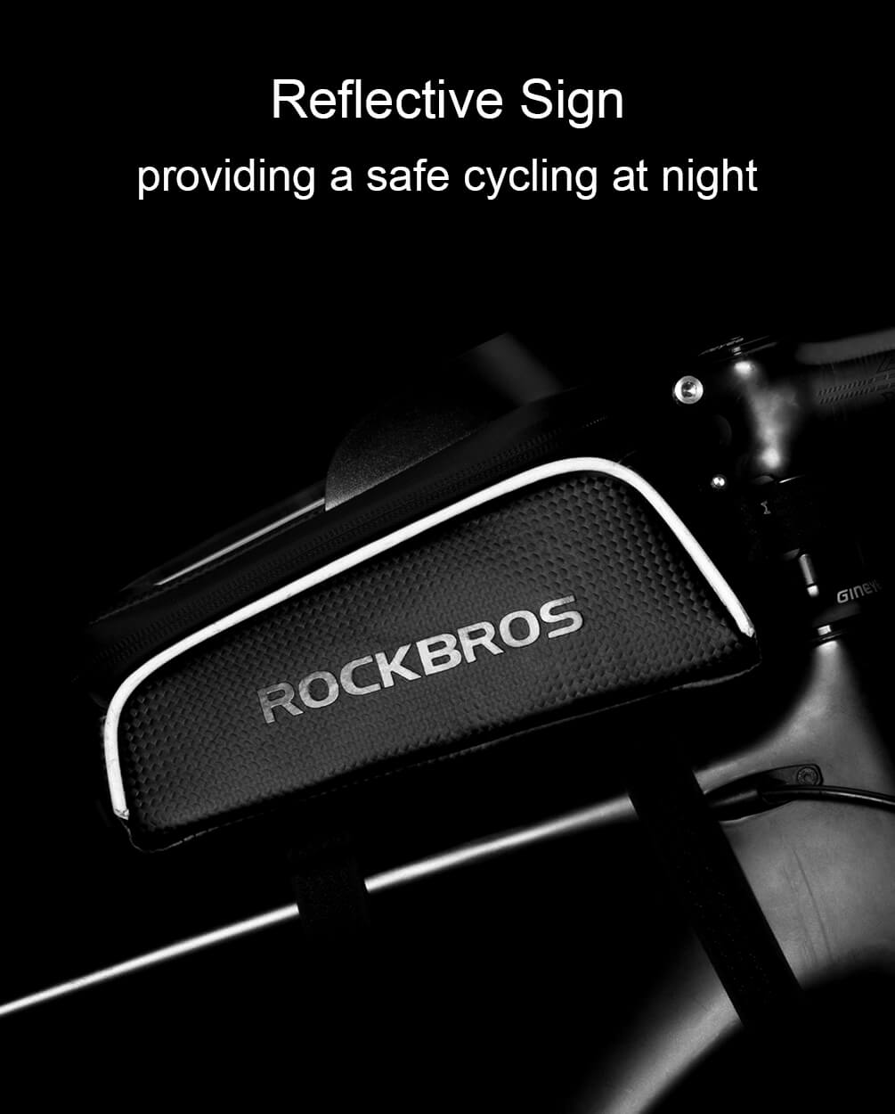 ROCKBROS 1L Bicycle Front Frame Bag with Touchscreen Phone Case
