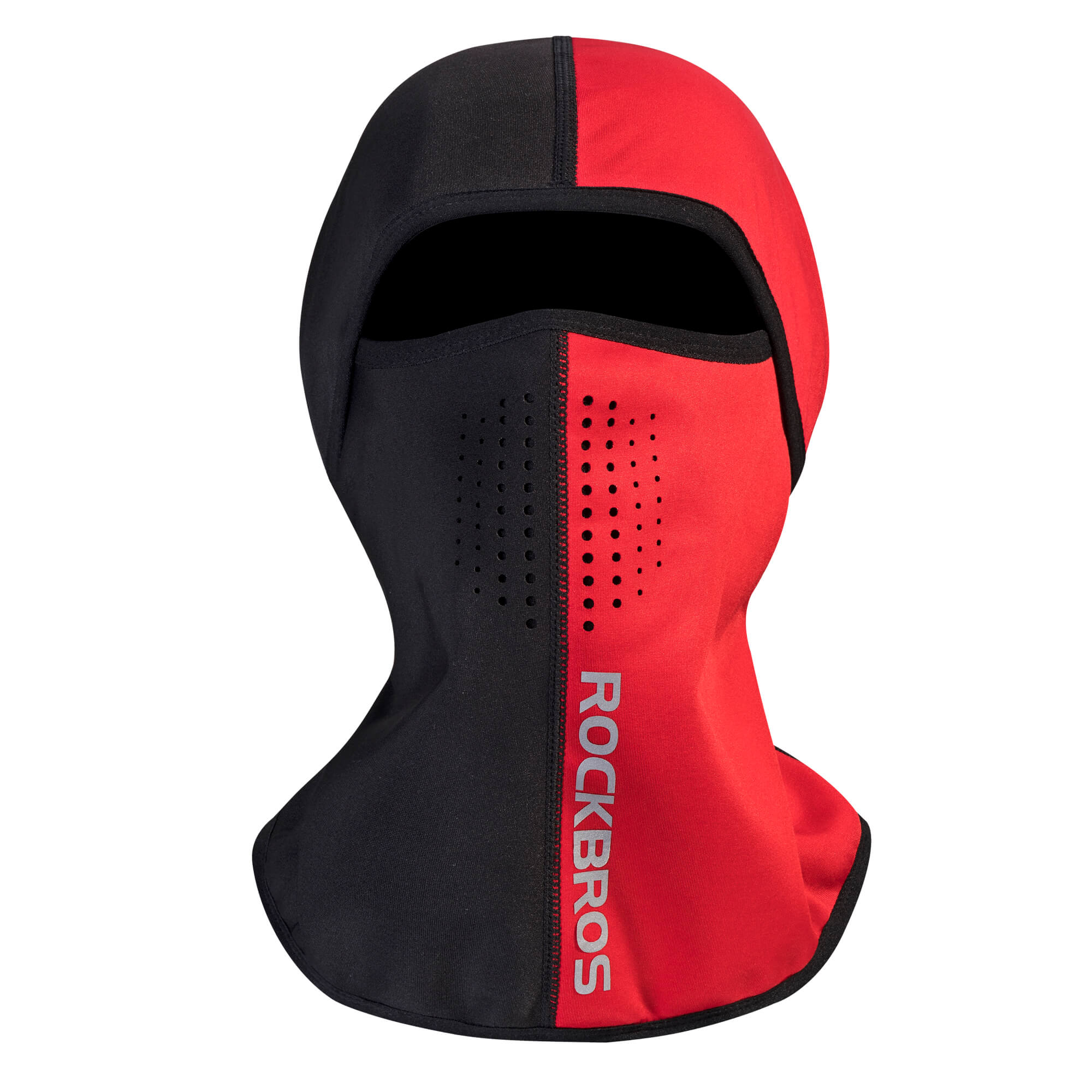 ROCKBROS Thermal Fleece Balaclava with Airholes, Windproof Helmet Color Black-red